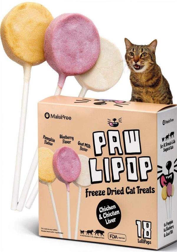 MalsiPree Freeze Dried Chicken Cat Treats Protein Lollipop-0