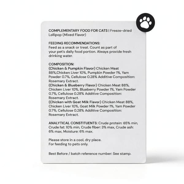 MalsiPree Freeze Dried Chicken Cat Treats Protein Lollipop-8
