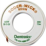 Desoldering Braid Chemtronics Soder-Wick 0.080" 25ft Precise Weave-0