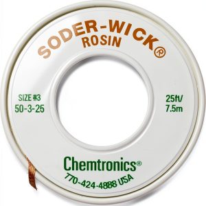 Desoldering Braid Chemtronics Soder-Wick 0.080" 25ft Precise Weave-0