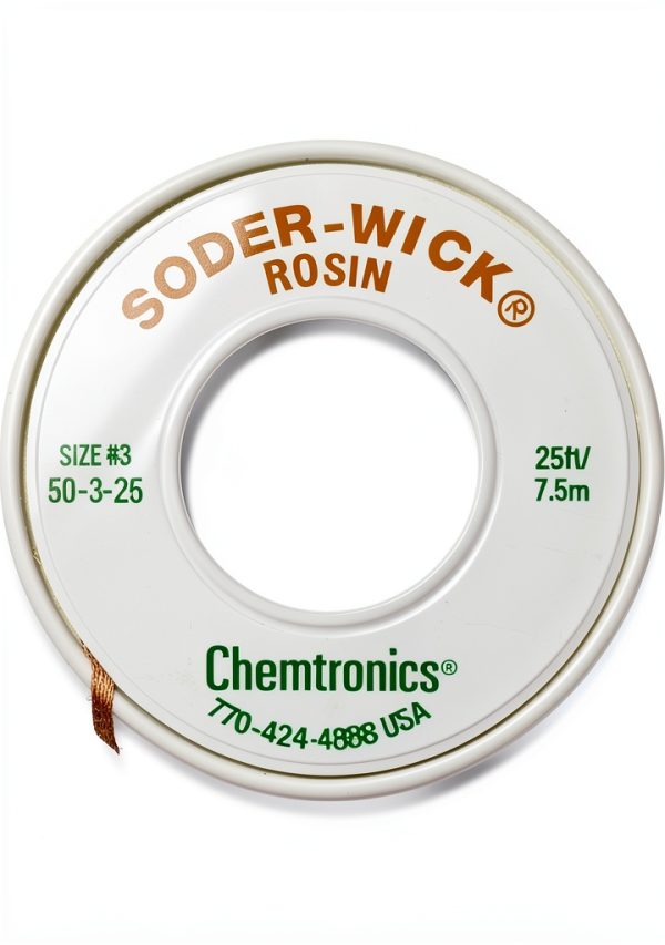 Desoldering Braid Chemtronics Soder-Wick 0.080" 25ft Precise Weave-0