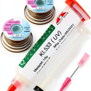 KL-533 Liquid Flux Kellyshun No Clean Rosin Flux with 5 ft Wick 2 Pack-0