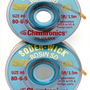 Chemtronics 80-6-5 SODER-WICK Rosin Desoldering Braid 5ft Spool 2-Pack-0