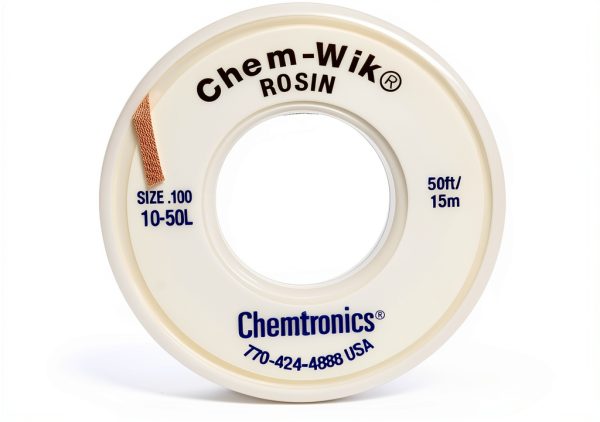 Chemtronics Desoldering Braid 10-50L 0.10in 50ft Thin Copper Wick-0