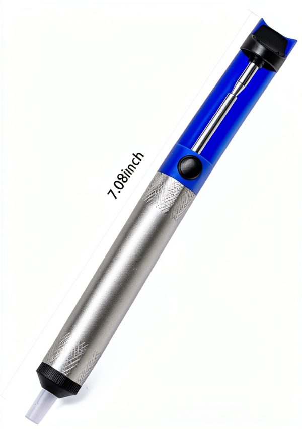 EVERMARKET(TM) Desoldering Wick, solder braid with 2.5mm Width, 1.5m Length and Solder Sucker Desoldering Vacuum Pump Solder Removal Tool - Blue-2